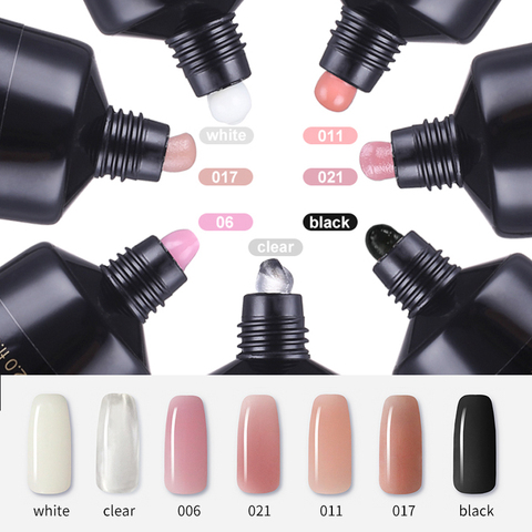 MSHARE-Gel acrílico rosa claro, blanco, extensiones punta, constructor de uñas, 30ml ► Foto 1/6