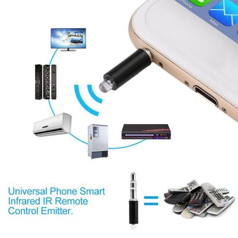 Control remoto Universal para teléfono móvil, transmisor infrarrojo, aire acondicionado de TV, 3,5mm, Control remoto Universal, Color aleatorio ► Foto 1/6