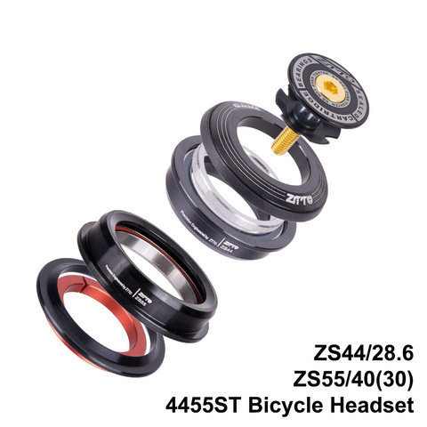 ZTTO 4455ST-auriculares para bicicleta de montaña ZS44 ZS55, cascos rectos cónicos universales de 1,5 pulgadas y 28,6mm, horquilla Zero Stack integrada con tazas para bicicleta de carretera ► Foto 1/6