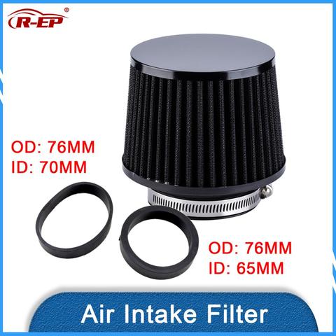 Filtro de aire R-EP de alto flujo para coche, filtro de entrada de aire frío Universal de 76mm, 70mm, 65mm, 3 pulgadas, 2,75 pulgadas, 2,5 pulgadas, lavable y reutilizable ► Foto 1/6