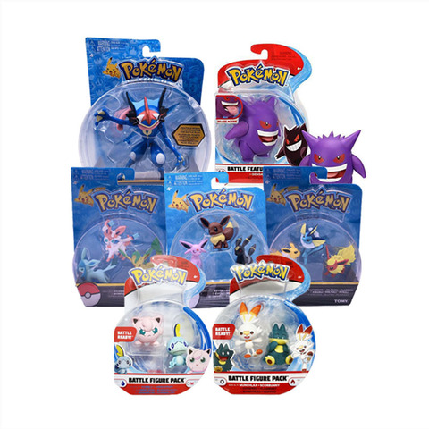 Figuras de acción de Pokemon para niños, figuras originales de Pokemon, Eevee, Ash, Greninja, Gengar, colección de modelos para niños, regalos de navidad ► Foto 1/6