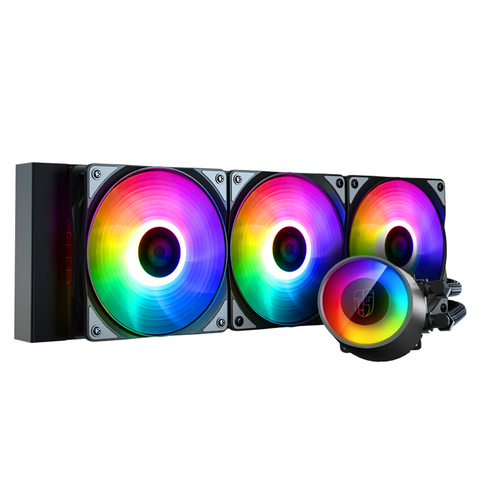 DEEPCOOL-enfriador líquido para CPU, carcasa de PC, refrigeración por agua con ventilador RGB direccionable de 5V para intel/AMD/AM4, 360RGB V2 360mm ► Foto 1/6