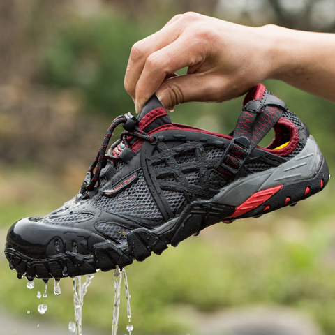 Zapatillas de deporte de verano rápido río seco los zapatos de los hombres de los anfibios vadear zapatos de senderismo al aire libre transpirables par río zapatos tamaño 35-47 ► Foto 1/6