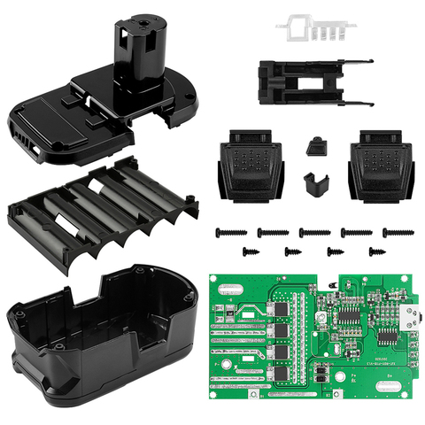 Para RYOBI 18V /P103 /P108 placa de circuito de protección de batería placa de circuito PCB caja de batería de plástico Kit de carcasa de funda de PCB ► Foto 1/4