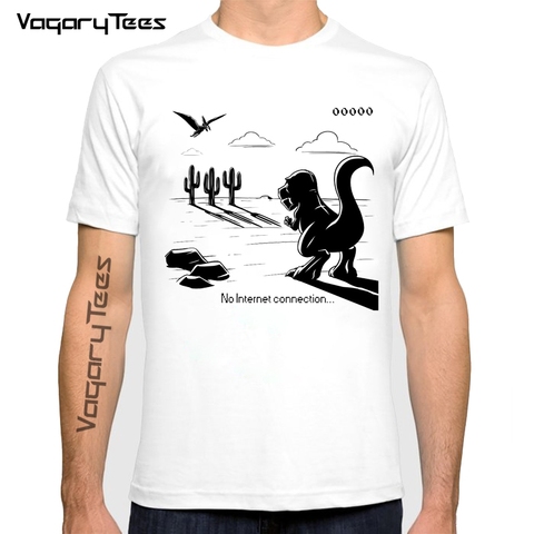 Camiseta Vagarytees para hombre, camisa divertida de dinosaurios rotos por Internet, camiseta para hombre 2022 ► Foto 1/4