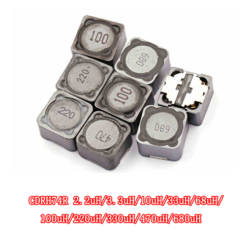 5 uds CDRH74R inductancia de Chip enrollado blindado Inductor/2,2/3,3/4,7/10/22/33/47/68/100/220/330/. 7*7*4mm de potencia SMD Inducto ► Foto 1/6
