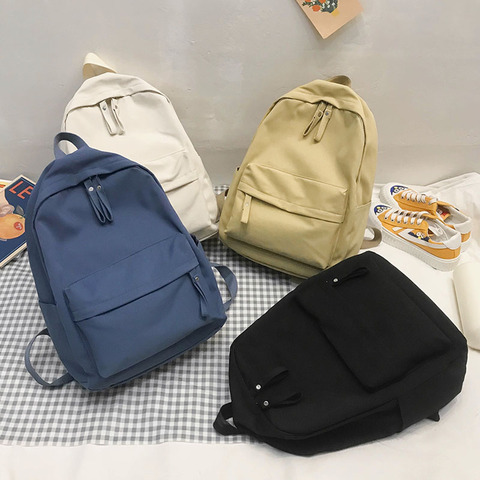 HOCODO-mochila escolar antirrobo para mujer, bolso de hombro para ordenador portátil de Color sólido para chicas adolescentes ► Foto 1/6