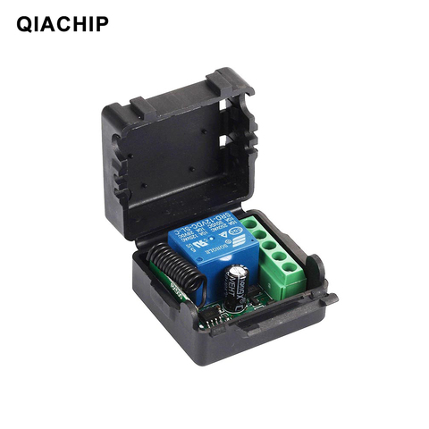 QIACHIP-Interruptor de relé de Control remoto inalámbrico, módulo de aprendizaje de código DC 12V, receptor de radiofrecuencia de 1 canal ► Foto 1/6