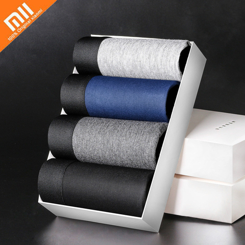 Xiaomi-Calzoncillos Bóxer transpirables para hombre, ropa interior Sexy suave, 4 Uds. ► Foto 1/6