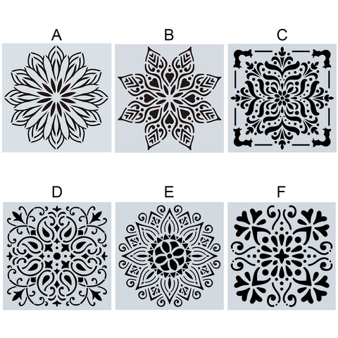 Plantilla de pintura de Mandala de 15x15CM, herramientas de plantilla, bricolaje, dibujo, corte láser, plantilla de pared, pintura para suelo de madera, azulejos, tela de arte, 1 ud. ► Foto 1/6