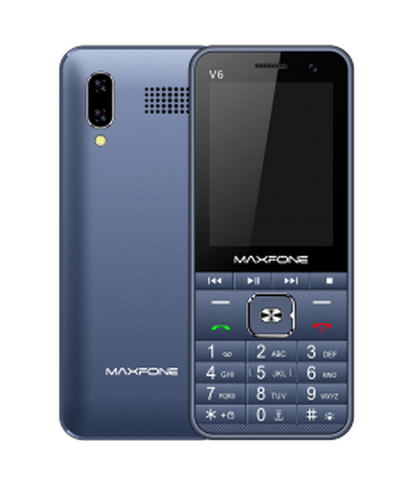 MAXFONE-teléfono móvil V6, smartphone con botón pulsador de 2,8 pulgadas, Quad Sim, teclado grande básico, Bluetooth, linterna, MP3, Radio, cámara, BigHorn ► Foto 1/6