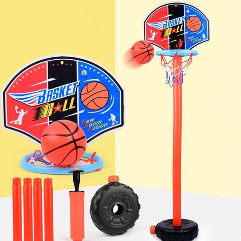 Juego de aro de baloncesto soporte de baloncesto portátil ajustable juego deportivo juego de juguete baloncesto al aire libre, juegos de Interior para niños ► Foto 1/6