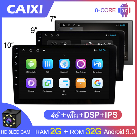 2 Din Android de 10 pulgadas auto Radio Multimedia Player GPS WIFI reproductor Bluetooth 2GB de memoria RAM para Volkswagen Toyota Hyundai Kia Renault ► Foto 1/6