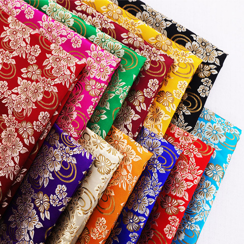 Brocado de tela satinada Vintage, jacquard, para coser patchwork de cheongsam y kimono de bricolaje ► Foto 1/6