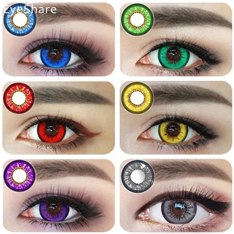 Lentes de contacto de color, 2 unidades/PAR, ojos más grandes, lentes de contacto de Halloween, Cosplay ► Foto 1/6