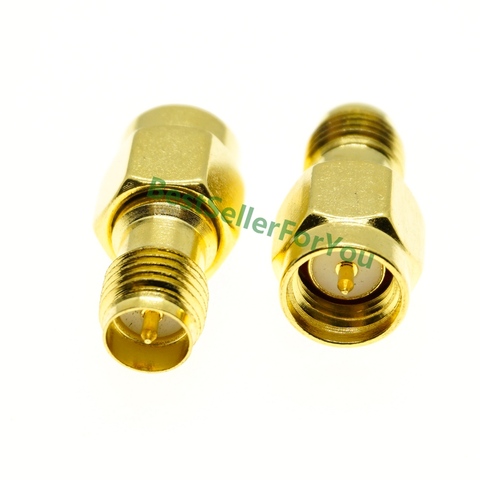 Conector SMA macho a RP-SMA conector Conector RPSMA Jack hembra recto adaptador conector de RF ► Foto 1/5