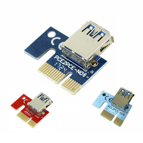 PCIE-tarjeta gráfica to16X PCI-E 1X a USB, expansión de línea de minería, línea de extensión PCI-E, placa de tarjeta pequeña ► Foto 1/6