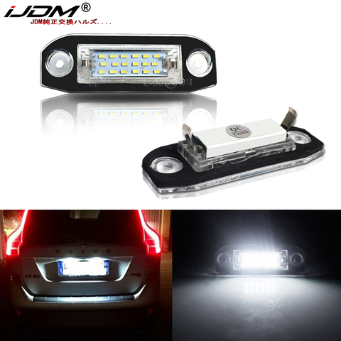 IJDM 2 uds Canbus luz LED de matrícula para Volvo S80 XC90 S40 V60 XC60 S60 C70 V50 XC70 V70 coche blanco-estilo lámpara con forma de número 12V 12V ► Foto 1/6