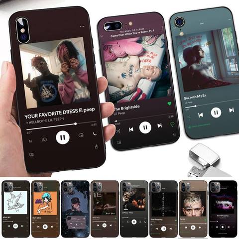 TOPLBPCS Lil Peep Hellboy amor álbum caja del teléfono para iPhone 7 6 6S Plus X 5S SE 2022 XR 11 12 pro XS. ► Foto 1/6