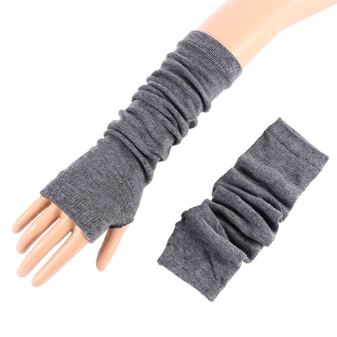 Guantes de invierno para mujer, manoplas largas de punto sin dedos, calentadores de brazo, novedad de 2022 ► Foto 1/6