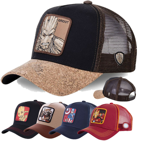 Gorra de malla con dibujos animados para hombre y mujer, nueva marca, Anime, 20 estilos, Gorra de béisbol de algodón, camionero, envío directo ► Foto 1/6