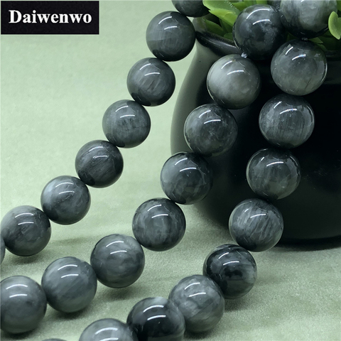 Cuentas de piedra Natural de ojo de halcón águila para hombres, pulsera suelta Diy de 6-12mm, 7A (superior) ► Foto 1/6