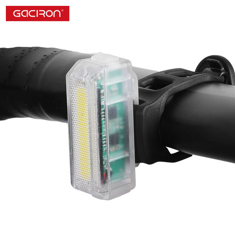 GACIRON-luz delantera de advertencia para bicicleta, 20 lúmenes, recargable vía USB, inteligente, resistente al agua, accesorio para ciclismo de montaña ► Foto 1/6