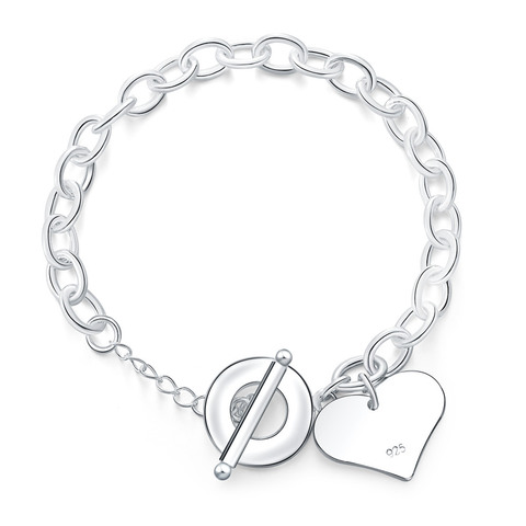 Nueva pulsera de amor PULSERAS CON ABALORIOS de corazón para mujer de alta calidad Bileklik pulsera y brazalete de regalo de joyería de moda al por mayor ► Foto 1/5