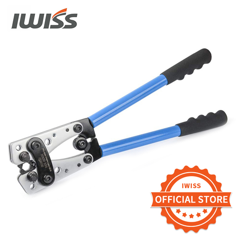 IWISS HX-50BI herramienta de prensado de terminales de Cable para trabajo pesado terminales de Cable, terminales de batería, bornes de cobre AWG 8-1/0 alicate crimpadora ► Foto 1/6