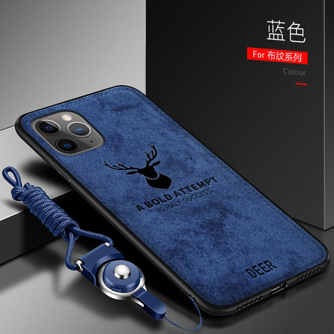 Funda de lujo para iphone 12 Pro Max de Apple, funda protectora trasera suave de STPU + tejido duro de ciervo para iphone 12 12PRO 12MAX iphone12 ► Foto 1/6