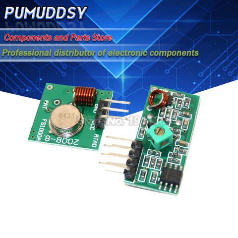 1 lote = 5 PAR (10 unids) Transmisor RF de 433 MHz y kit de enlace de módulo receptor para brazo/MCU WL diy 433 Mhz envío gratuito inalámbrico ► Foto 1/1