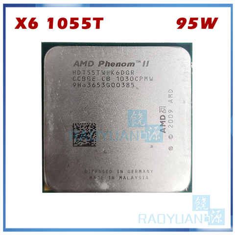 AMD-procesador de CPU Phenom X6 1055T, X6-1055T, 2,8 GHz, seis núcleos, hdt55twfk6dtr, 95W, enchufe AM3, 938pin ► Foto 1/1