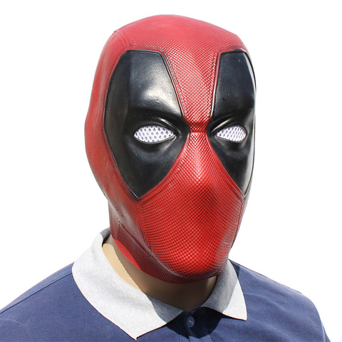 Máscara de látex Deadpool para adultos, máscara de cabeza completa para Halloween, máscaras para fiestas de disfraces ► Foto 1/6