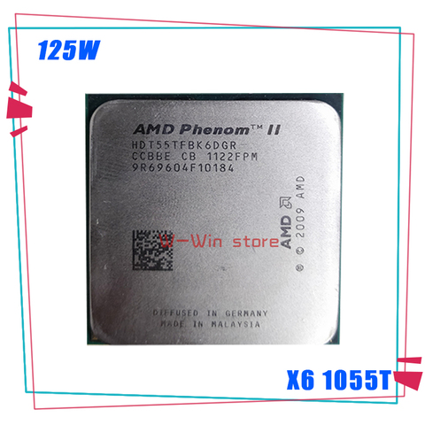 Procesador de 6 núcleos de CPU AMD Phenom II X6 1055T 1055 2,8G 125W HDT55TFBK6DGR Socket AM3 ► Foto 1/1