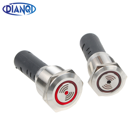 Zumbador de Metal de 19mm y 22mm, 12V, 24V, 220V, luz LED para lámpara rojo, 80DB ► Foto 1/6