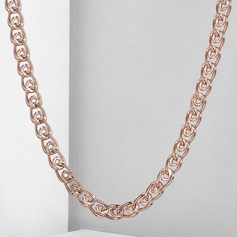 Collar delgado de 3mm para mujer y hombre, eslabones de serpiente de oro rosa 585, joyería sencilla, regalos para ella, 50,5 cm, GN462A ► Foto 1/6