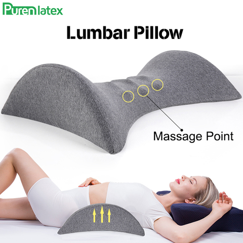 PurenLatex-almohada de maternidad de espuma viscoelástica, cojín ortopédico envolvente Lumbar para la cintura, para aliviar el dolor y el cansancio en la cama del embarazo ► Foto 1/6