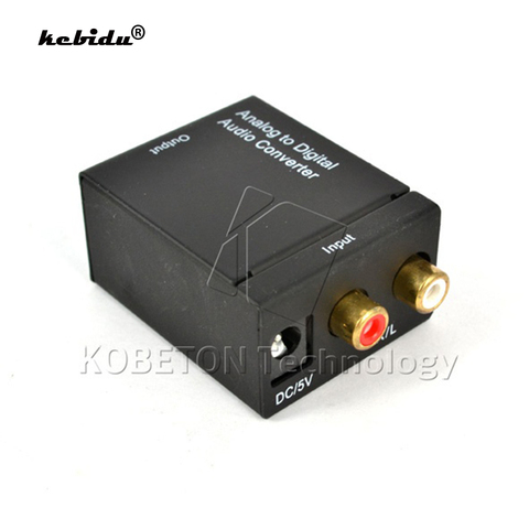 Kebidu conversor ADC de analógico a Digital de la señal de Audio adaptador de sonido óptico Coaxial RCA Toslink SPDIF adaptador de TV de nueva ► Foto 1/6