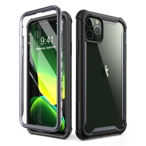 Funda para iPhone 11 Pro Max de 6,5 pulgadas, cubierta de parachoques transparente resistente, con Protector de pantalla incorporado, versión 2022 ► Foto 1/6