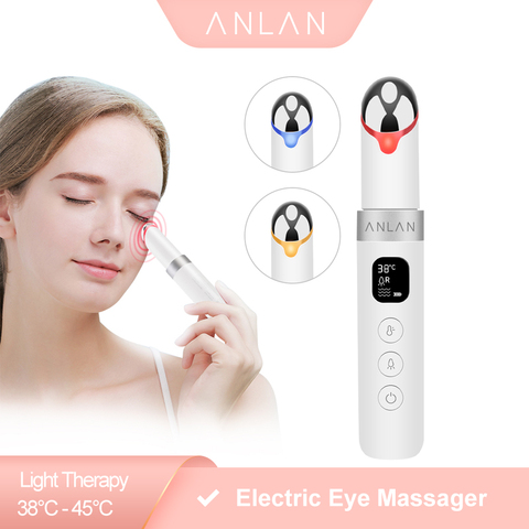 Masajeador facial eléctrico ANLAN para ojos, masajeador antiedad con vibración, masajeador de arrugas para ojos, eliminación de Círculos oscuros, lápiz de masaje portátil para el cuidado de la belleza ► Foto 1/6