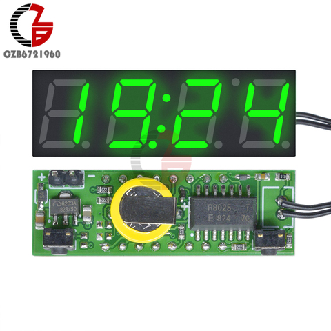 Reloj de tiempo Digital DS3231, cronómetro de temperatura, voltímetro, termómetro, Panel de pantalla verde ► Foto 1/6