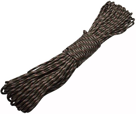 Camuflaje 100 metros Paracord 4mm 550 paracaídas Cuerda cordón Mil Spec tipo III 7 Strand Camping, equipo de supervivencia tiendas Cuerda ► Foto 1/6