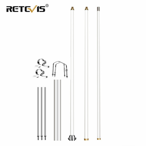 RETEVIS-antena omnidireccional MA05 de acero de vidrio de alta ganancia, SL16-K VHF UHF para estación Base, repetidor Retevis RT97/RT92/RT74 ► Foto 1/6