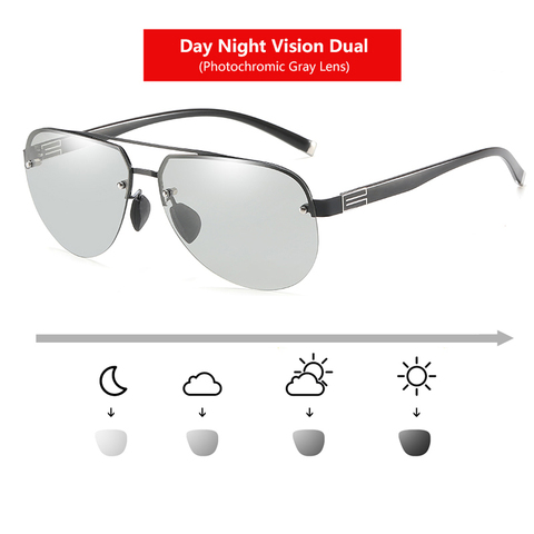 Gafas de sol fotocromáticas para hombre, lentes de visión nocturna y diurna para conducir, polarizadas, UV400 ► Foto 1/6