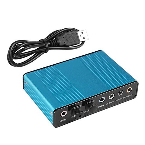 Tarjeta de sonido USB profesional, 6 canales, adaptador de tarjeta de sonido externo óptico 5,1, Chipset CM8206 para ordenador portátil y de escritorio ► Foto 1/6