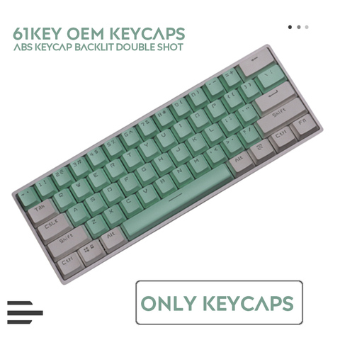 Teclas ABS retroiluminadas de doble disparo, 61 teclas, OEM, para teclado mecánico Cherry MX ► Foto 1/4