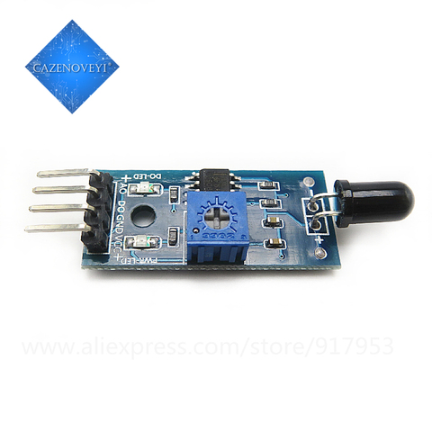 1 unids / lote LM393 Módulo de Sensor de Detección de Llama IR de 4 Pines Módulo Receptor de Infrarrojos Detector de Fuego para Arduino Diy Kit ► Foto 1/1