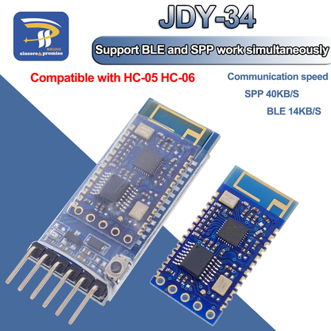 JDY-34 de 4,2 SPP-C, módulo Bluetooth de modo Dual 2,4G, 4DB, Compatible con conexión multimáquina, Compatible con HC-05 de HC-06 ► Foto 1/6