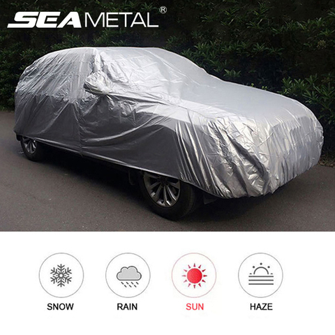 Cubiertas para coche entero Universal, cubierta impermeable para coches, cubierta para parasol de coche, Protector resistente a UV para nieve y polvo al aire libre para automóvil ► Foto 1/6