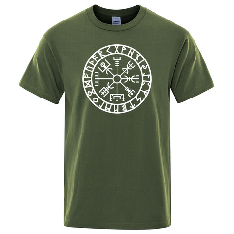 Hombres vikingos Odin Warrior Legend T Shirt puro algodón camisetas novedad hombres manga corta Camisetas con cuello redondo verano algodón para Hombre Camisetas ► Foto 1/6